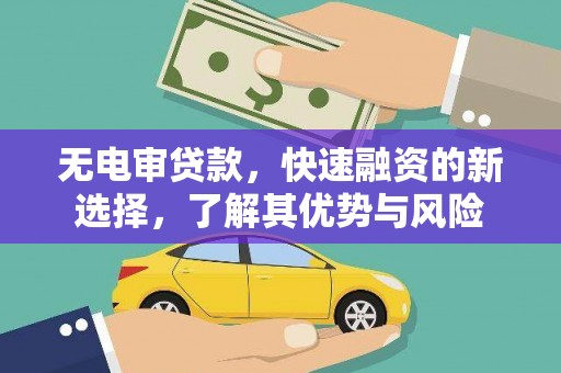 嘉荫无电审贷款，快速融资的新选择，了解其优势与风险