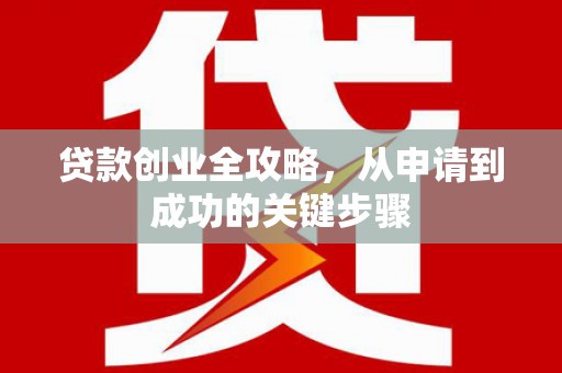 嘉荫贷款创业全攻略，从申请到成功的关键步骤