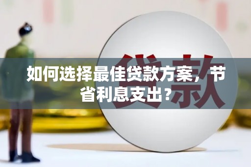 嘉荫如何选择最佳贷款方案，节省利息支出？