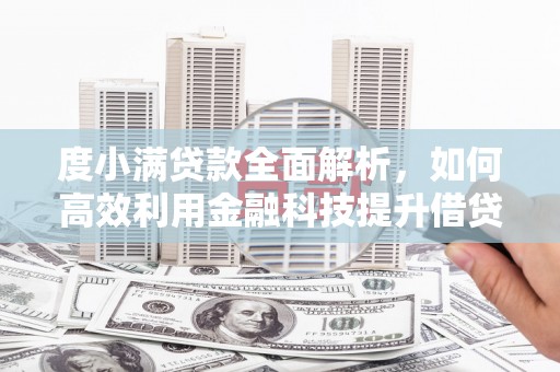 嘉荫度小满贷款全面解析，如何高效利用金融科技提升借贷体验