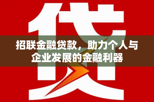 嘉荫招联金融贷款，助力个人与企业发展的金融利器