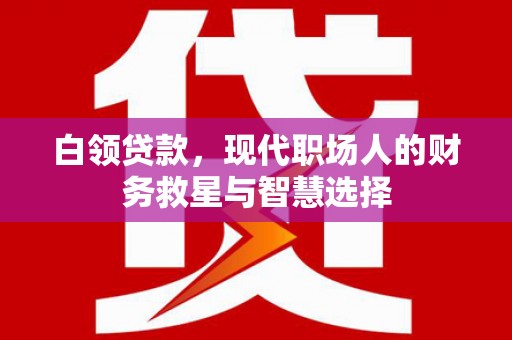 嘉荫白领贷款，现代职场人的财务救星与智慧选择