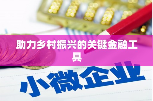 嘉荫助力乡村振兴的关键金融工具