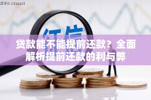 嘉荫贷款能不能提前还款？全面解析提前还款的利与弊