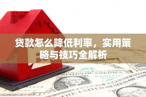 嘉荫贷款怎么降低利率，实用策略与技巧全解析