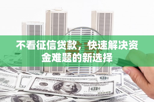 嘉荫不看征信贷款，快速解决资金难题的新选择