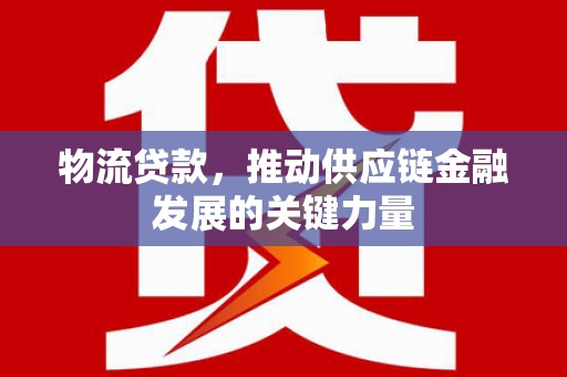 嘉荫物流贷款，推动供应链金融发展的关键力量
