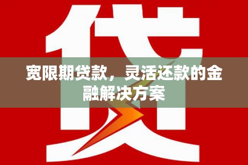 嘉荫宽限期贷款，灵活还款的金融解决方案