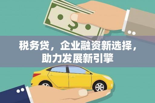 嘉荫税务贷，企业融资新选择，助力发展新引擎