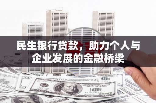 嘉荫民生银行贷款，助力个人与企业发展的金融桥梁