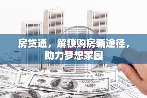 嘉荫房贷通，解锁购房新途径，助力梦想家园