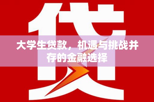 嘉荫大学生贷款，机遇与挑战并存的金融选择