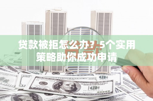 嘉荫贷款被拒怎么办？5个实用策略助你成功申请