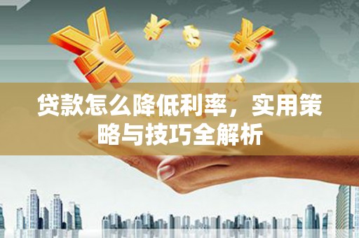 嘉荫贷款怎么降低利率，实用策略与技巧全解析