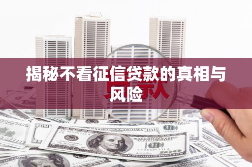 嘉荫揭秘不看征信贷款的真相与风险